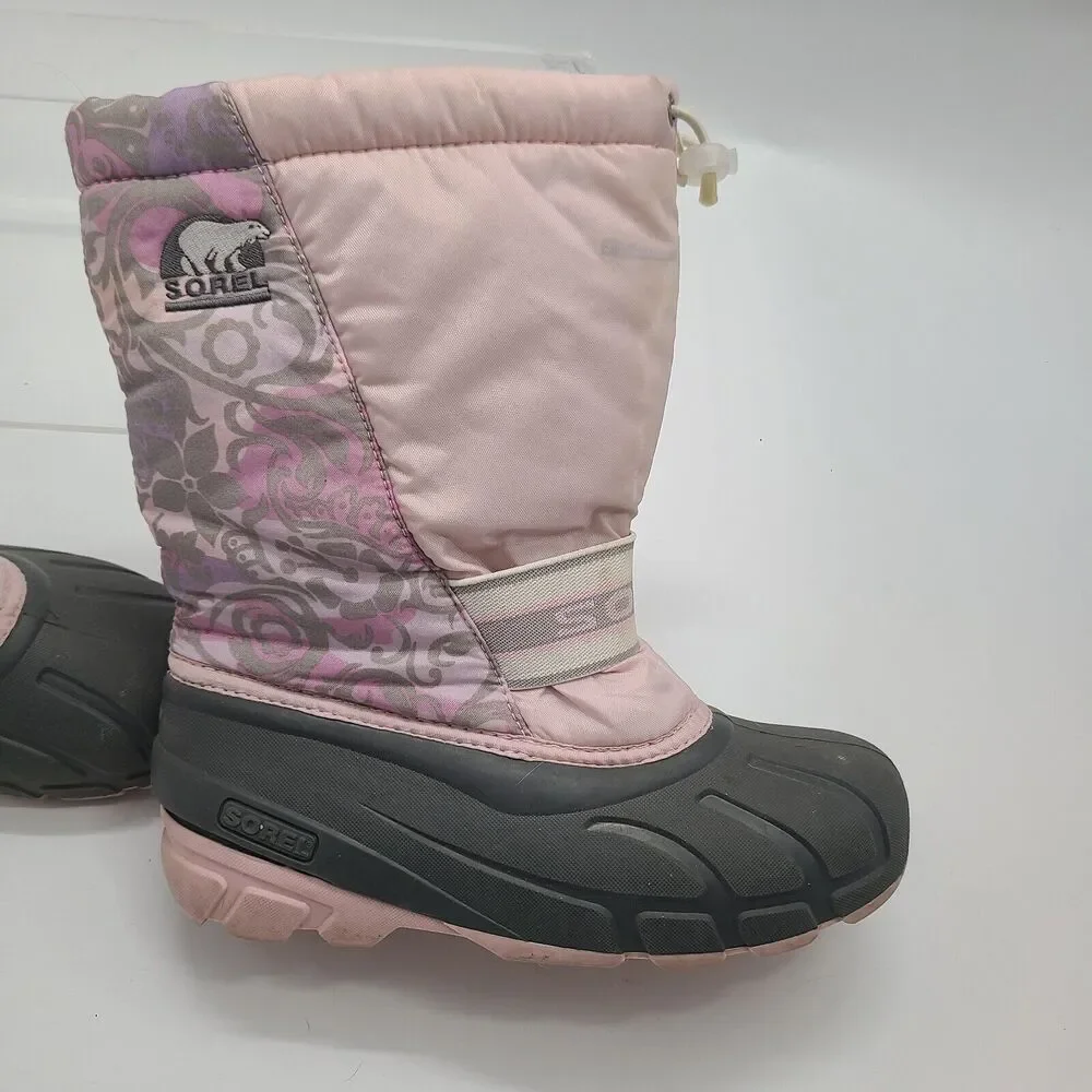 Sorel Pink/ Grey CUB NY 1799-636 Winter Snow Boots Waterproof  Sz 6